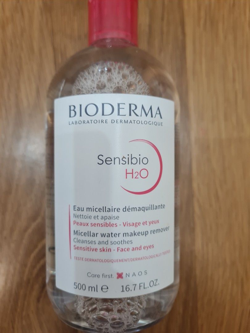 Bioderma - Sensibio, H2O Soothing Micellar Cleansing Water and Makeup  Removing Solution for Sensitive Skin - Face and Eyes - 16.7 fl.oz. 