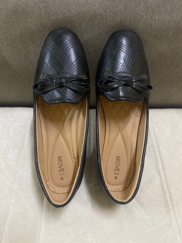 Black flat shoes size 6 sales