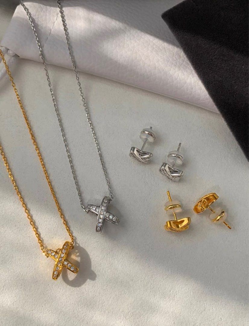 Gold earring deals and chain set