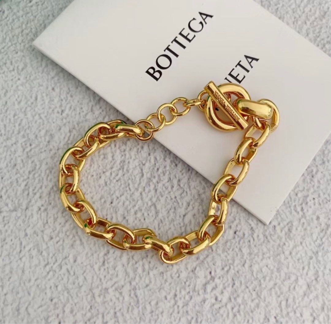 BOTTEGA VENETA Chunky Link Bracelet Chain Bracelet in SILVER