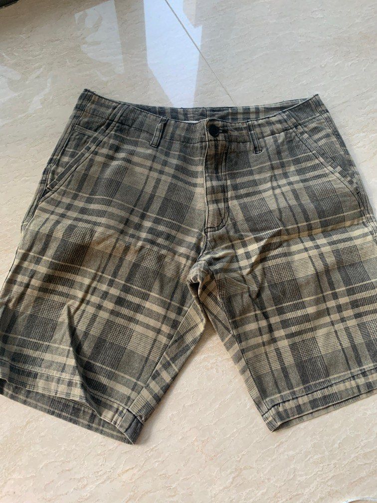 Men's top checked shorts