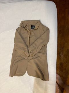 Brown 3 quarter sleeve blazer
