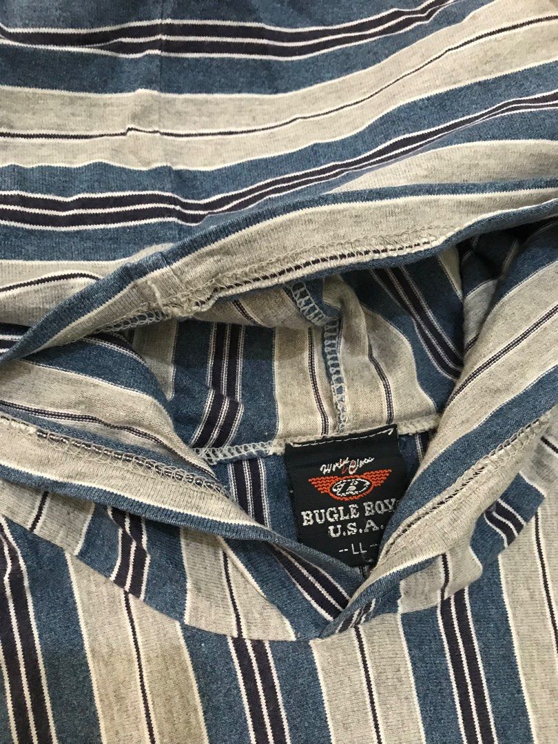 Bugle boy usa stripe hoodie tshirt R2