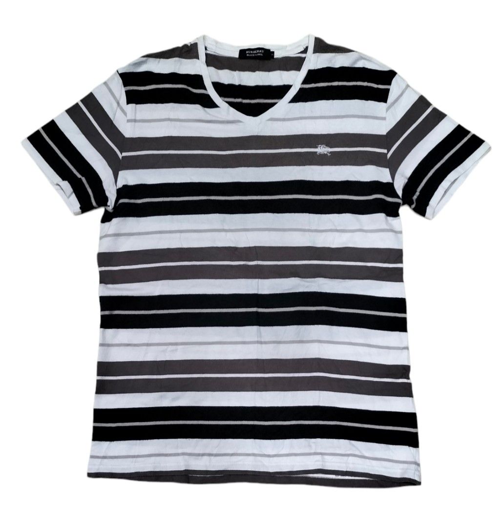 Mens burberry v neck t shirt best sale