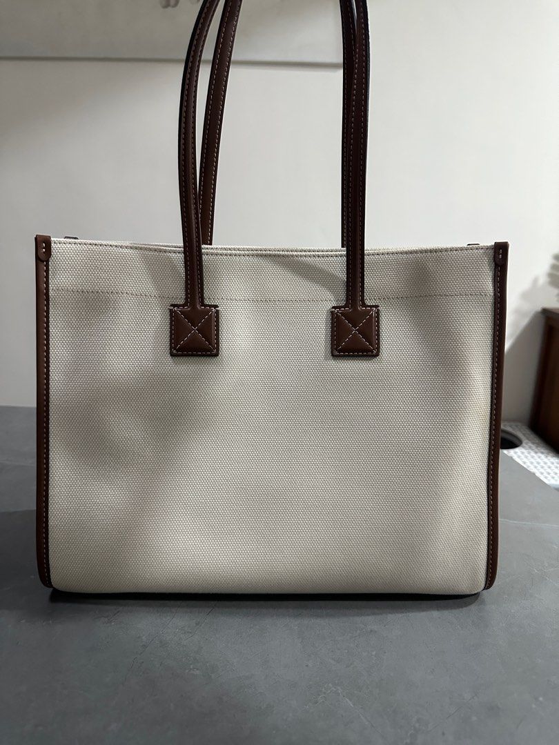 Burberry Mini Freya Monogram Tote Bag - Neutrals