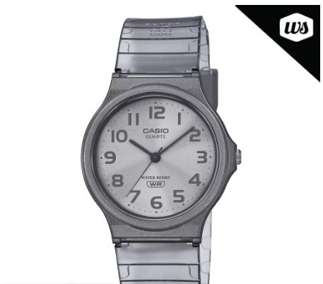 Casio Pop Series Classic Analog Grey Transparent Resin Band Watch