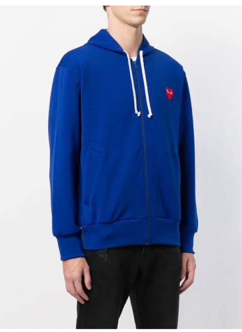 Cdg blue hoodie sale