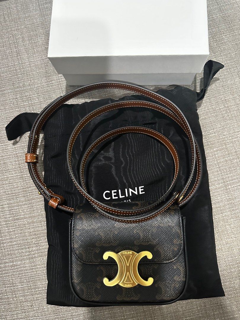 Celine Mini Claude in Shiny Calfskin Leather