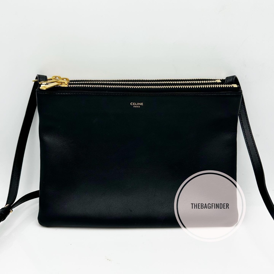 Authentic Celine Trio leather crossbody bag handbag in large, Women's  Fashion, Bags & Wallets, Purses & Pouches on Carousell