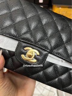 Chanel Classic Medium Black Caviar GHW BNIB