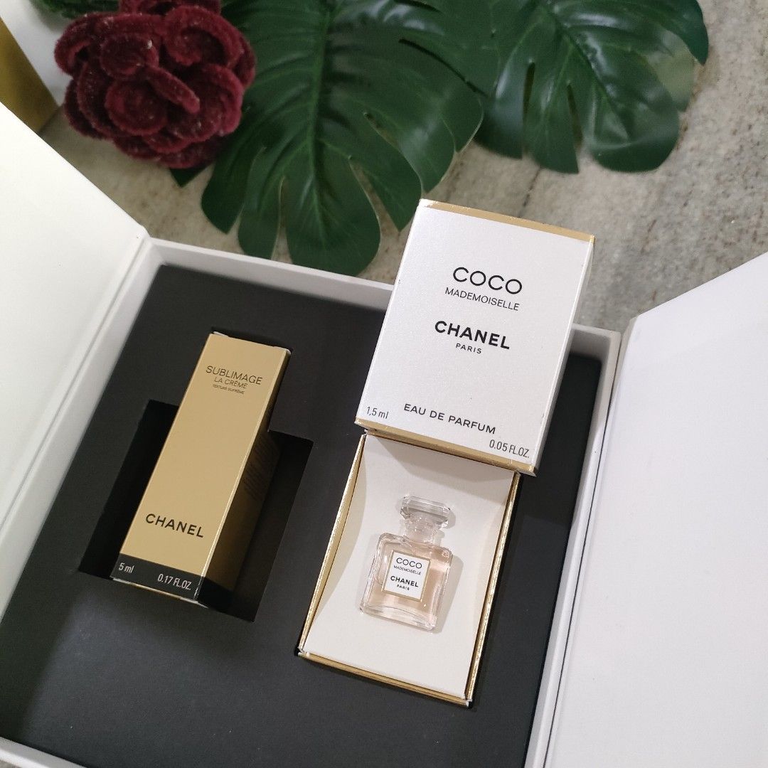 Chanel Coco Mademoiselle Perfume EDP 1.5ml + Sublimage La Lotion Supreme  (5ml) Mini Trial Set, Beauty & Personal Care, Fragrance & Deodorants on  Carousell
