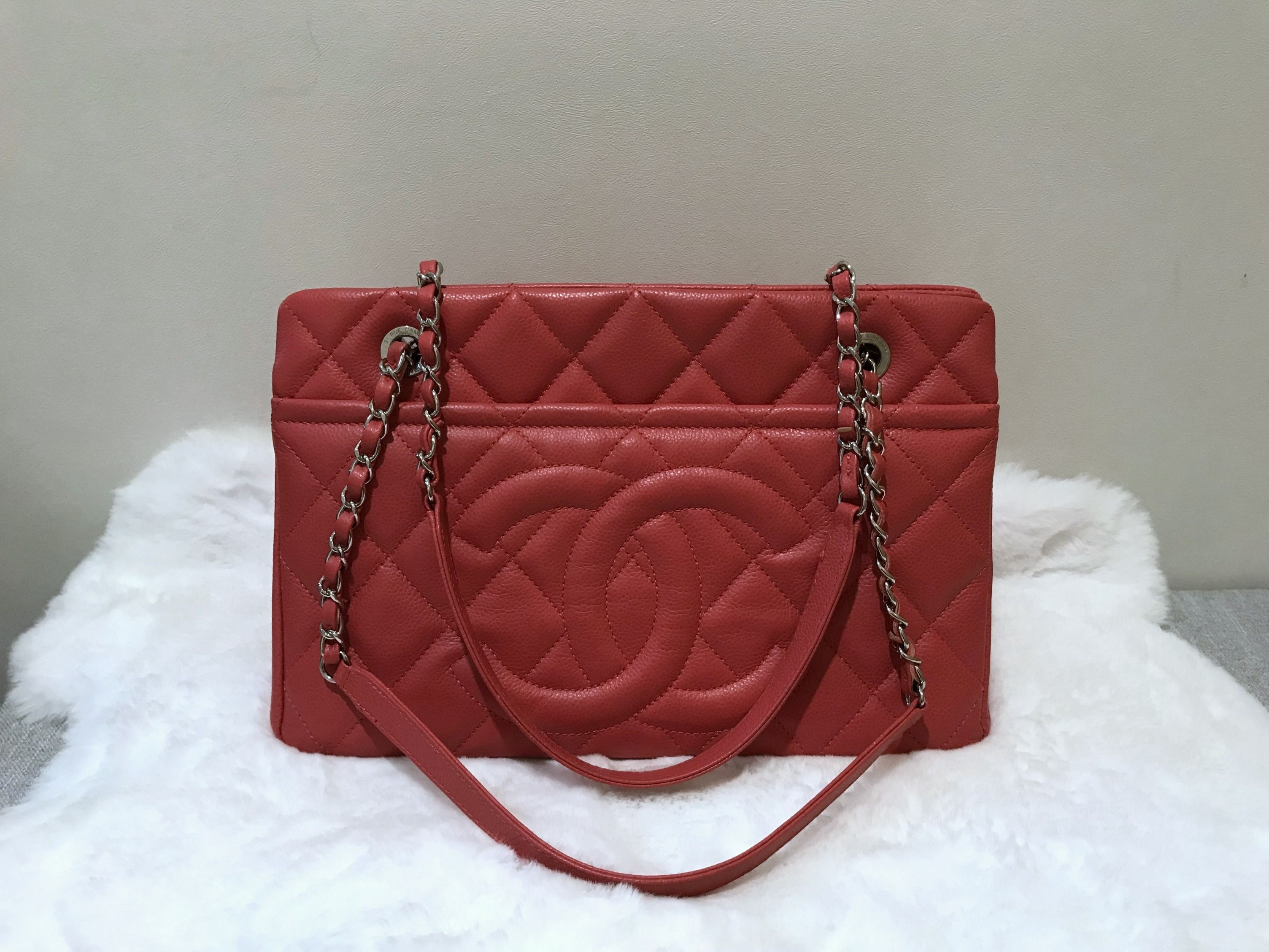 Chanel Soft Shopper Tote in Caviar Rose Pink, Luxury, Bags & Wallets on  Carousell