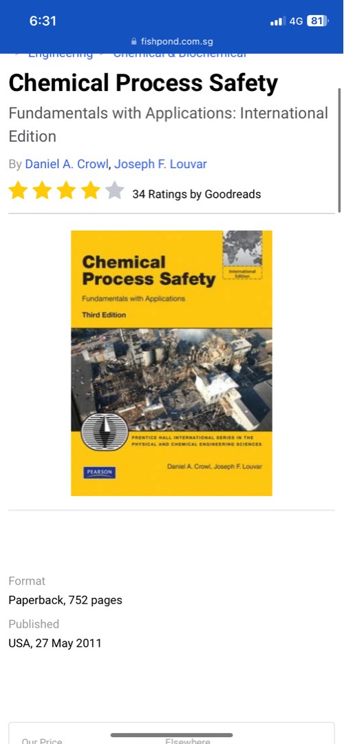 Chemical Process Safety Fundamentals with Applications 3rd Edition ...