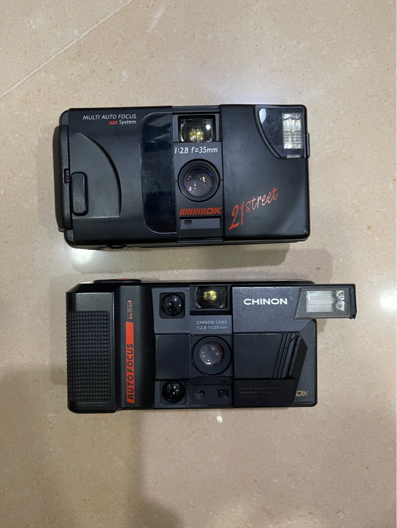 Chinon Film Cameras as is untested, Photography, Cameras on Carousell