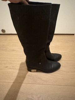 Christian Dior black leather boots