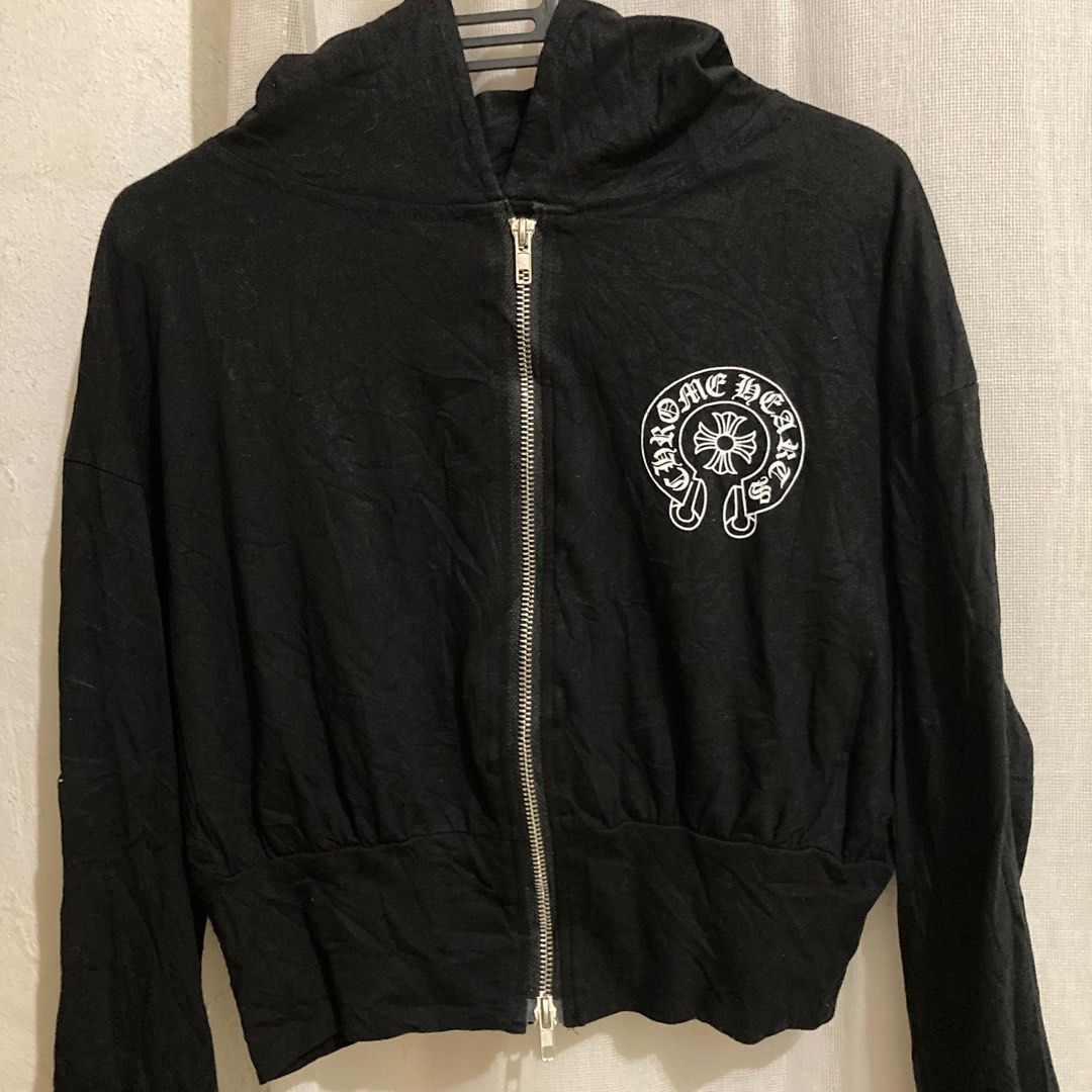 Chrome hearts cheap cropped hoodie