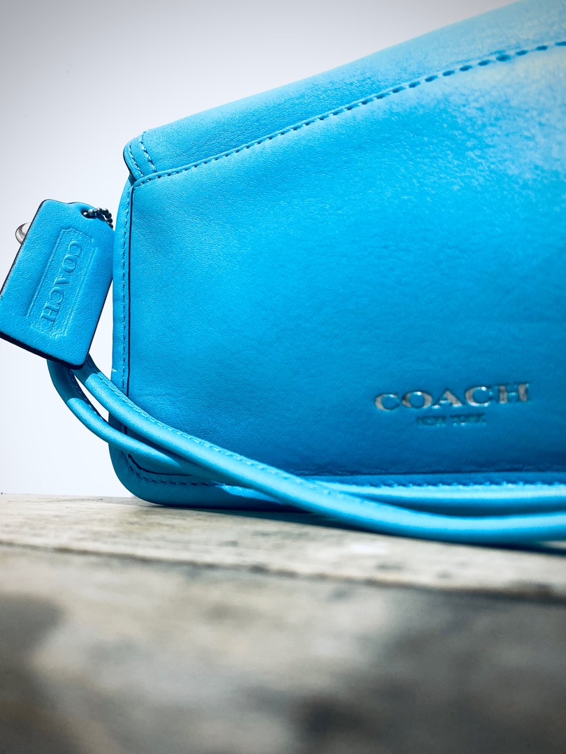 Coach Turquoise Leather Legacy Penny Crossbody Bag Coach