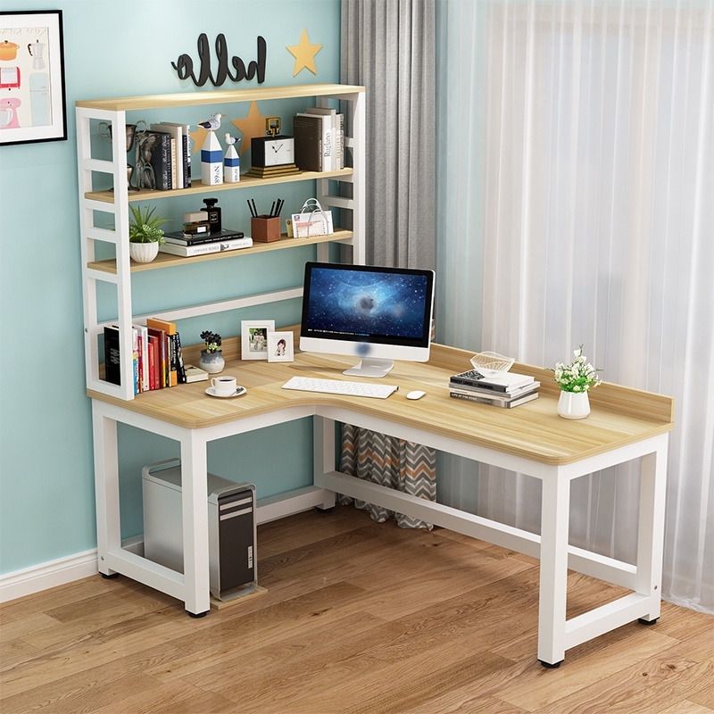 Computer Desk Desktop Simple Corner Desk Bookshelf Combination One ...