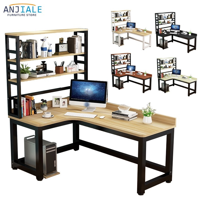 Computer Desk Desktop Simple Corner Desk Bookshelf Combination One ...