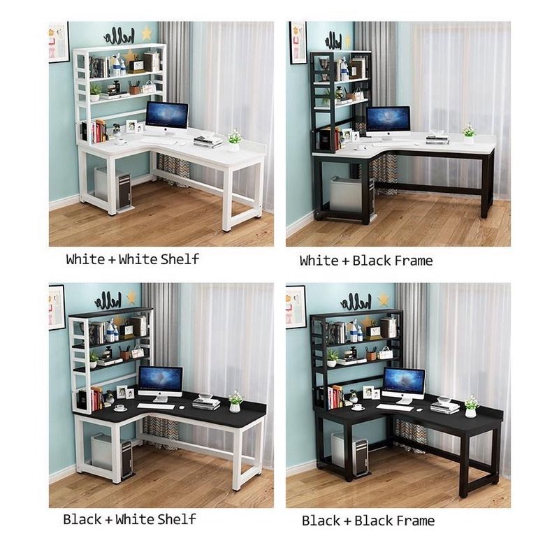 Computer Desk Desktop Simple Corner Desk Bookshelf Combination One ...
