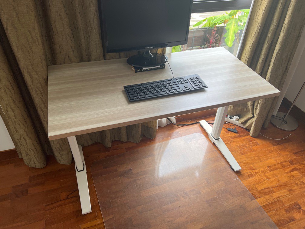 Computer Table wood and metal new, Furniture & Home Living, Furniture ...