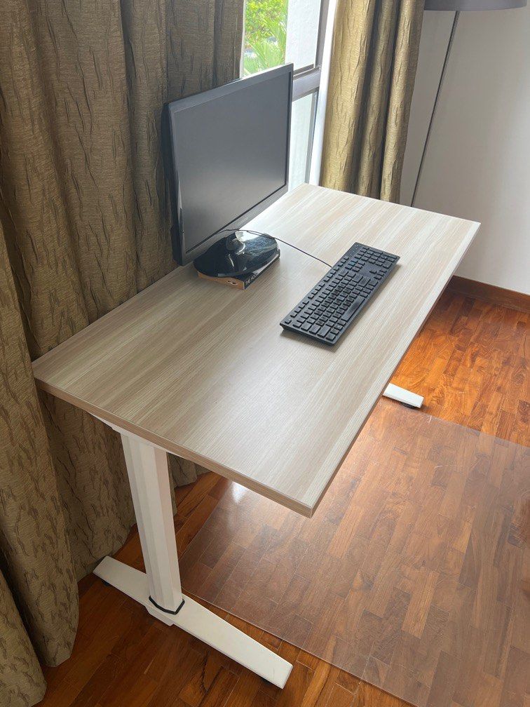Computer Table wood and metal new, Furniture & Home Living, Furniture ...