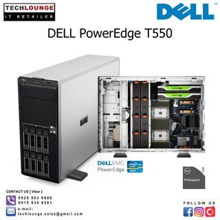 DELL POWEREDGE T550 Tower Server - Intel Xeon Silver 4310 2.1GHz, 16GB RDIMM, 2TB 7.2K RPM NLSAS, PERC H755 SAS Front, Dual 1Gbe LOM, iDRAC9 Enterprise, Single, Hot-Plug 1400W PSU