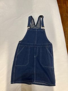 Denim overall dress dungaree