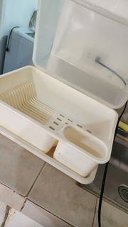 Dish Plates Drying Rack Storage Organizer White