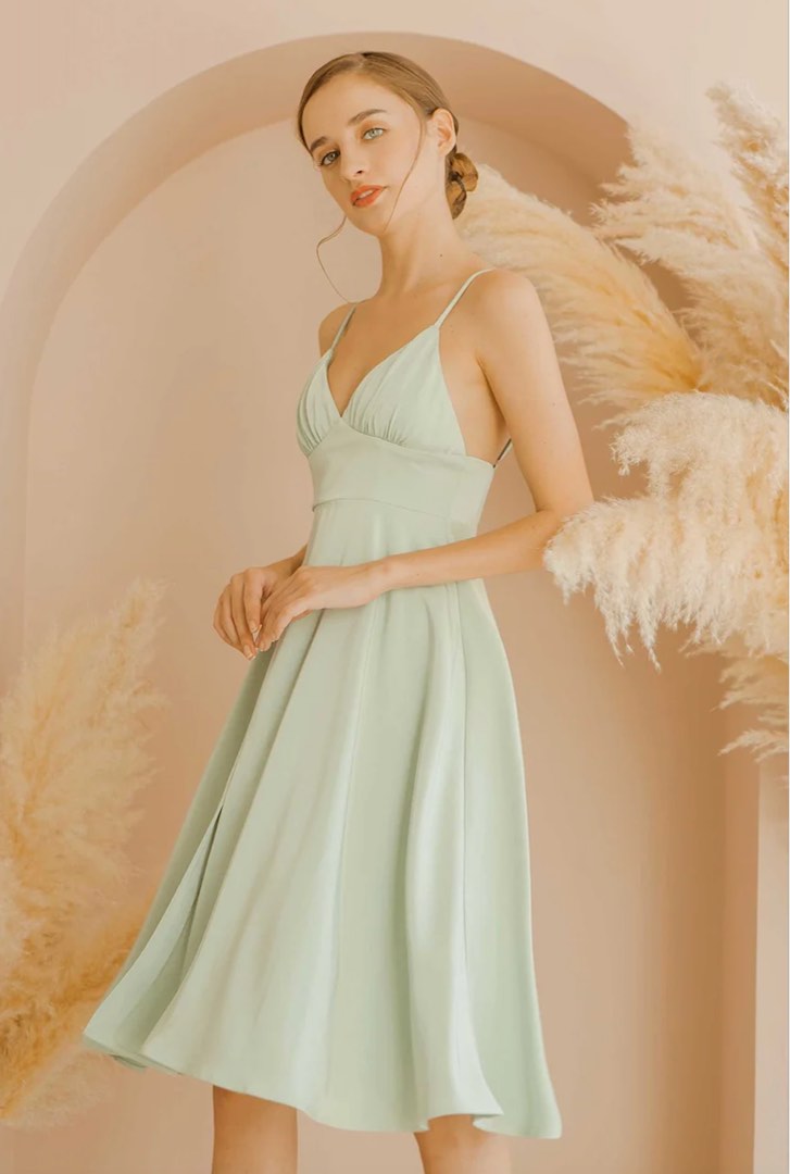 Doxiofern Pale Green Dress Doublewoot