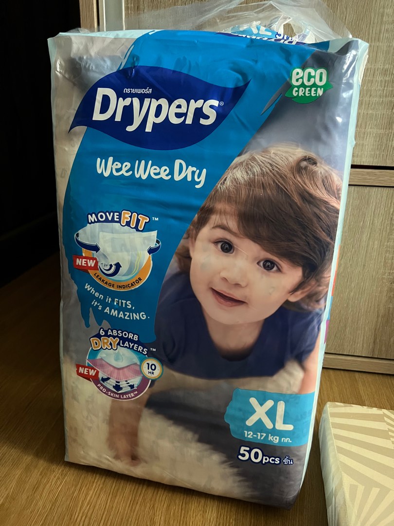 Drypers Wee Wee Dry XL (tape), Babies & Kids, Bathing & Changing