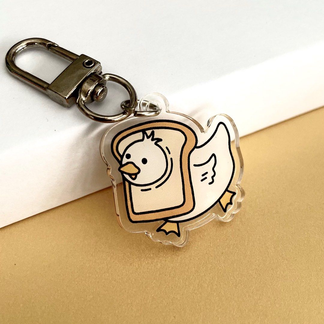 Duck Acrylic Keychains Cute Duckies & Food Ducks Boba Tea Bubble