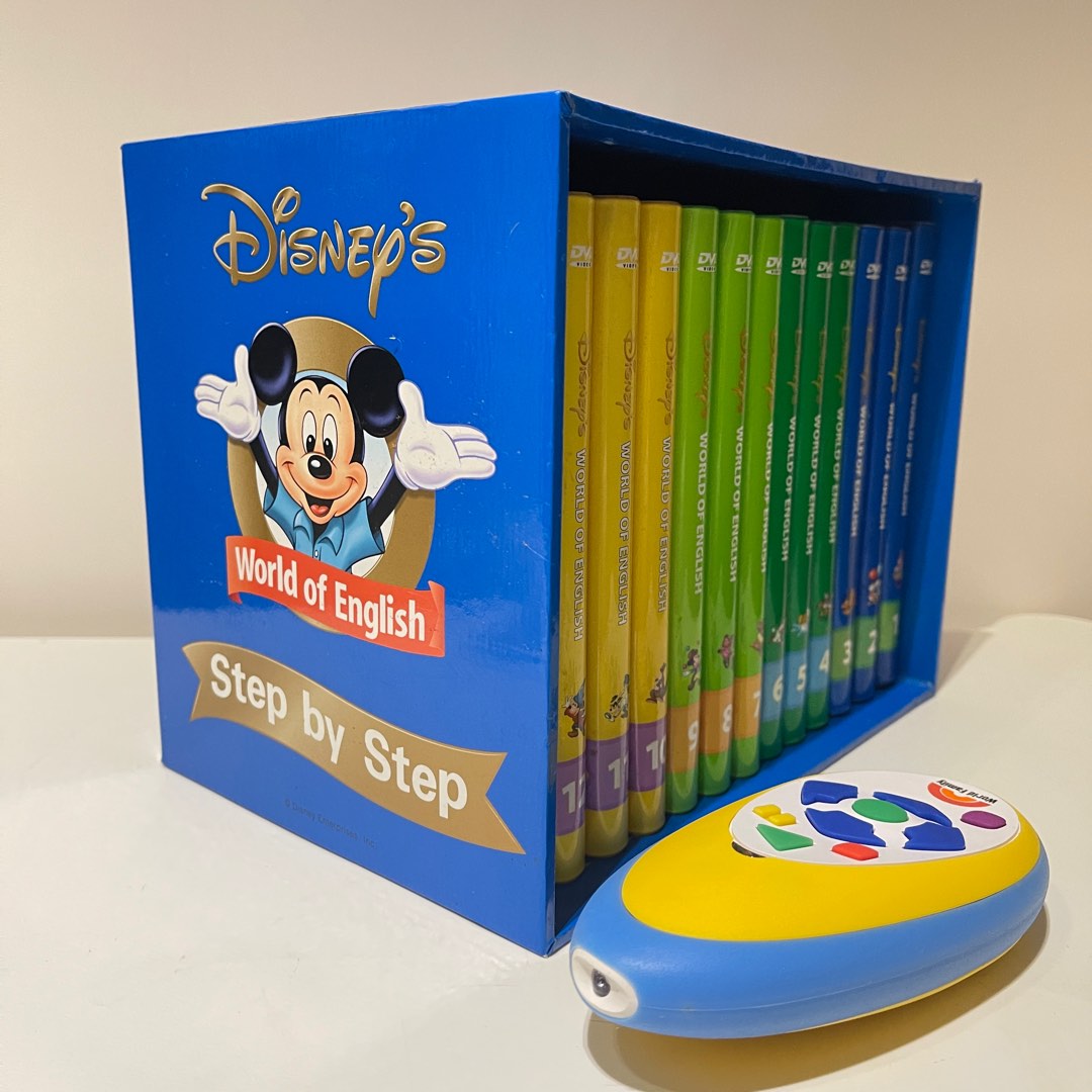 DWE 迪士尼美語世界STEP BY STEP DVD 共24隻連remote, 興趣及