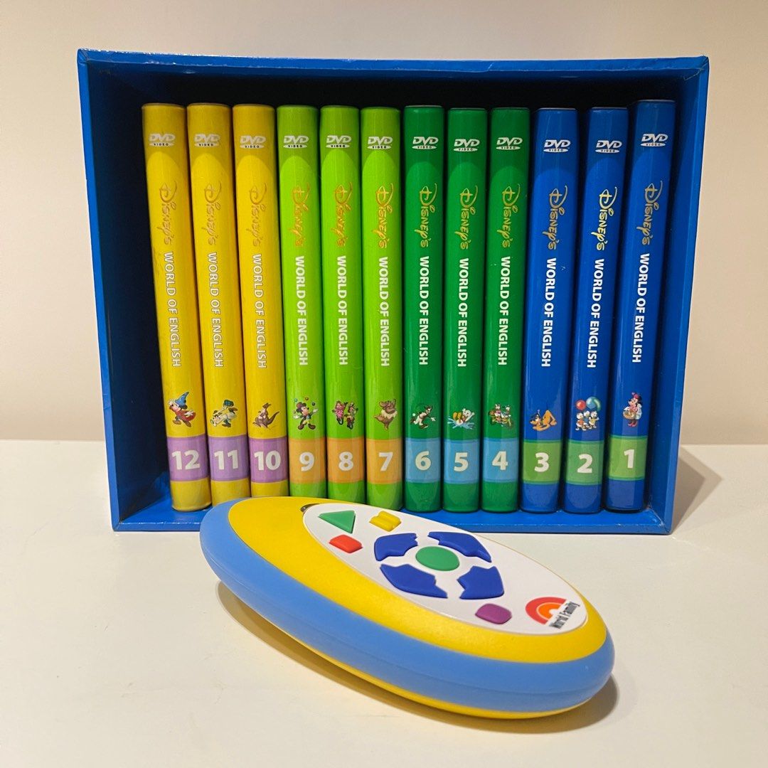 DWE 迪士尼美語世界STEP BY STEP DVD 共24隻連remote, 興趣及遊戲, 書