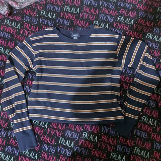 F21 Stripes Cropped Sweater