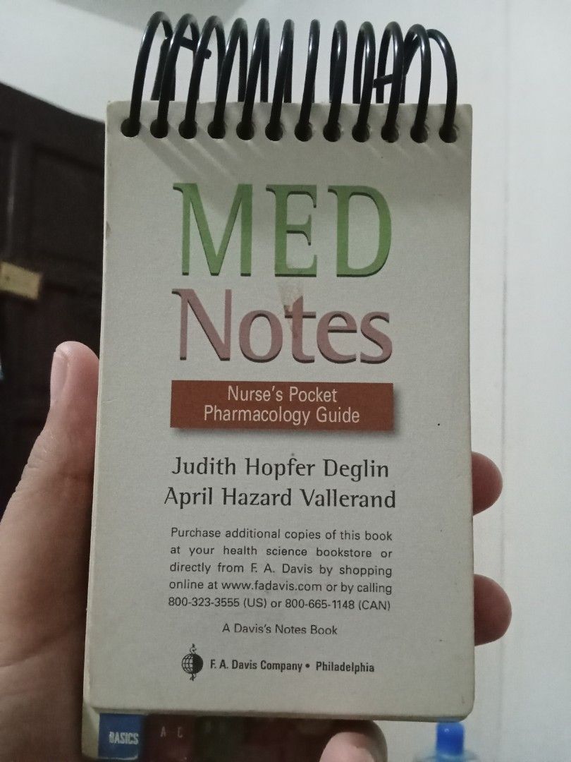[FA DAVIS] Med Notes Nurse's Pocket Pharmacology Guide, Hobbies & Toys