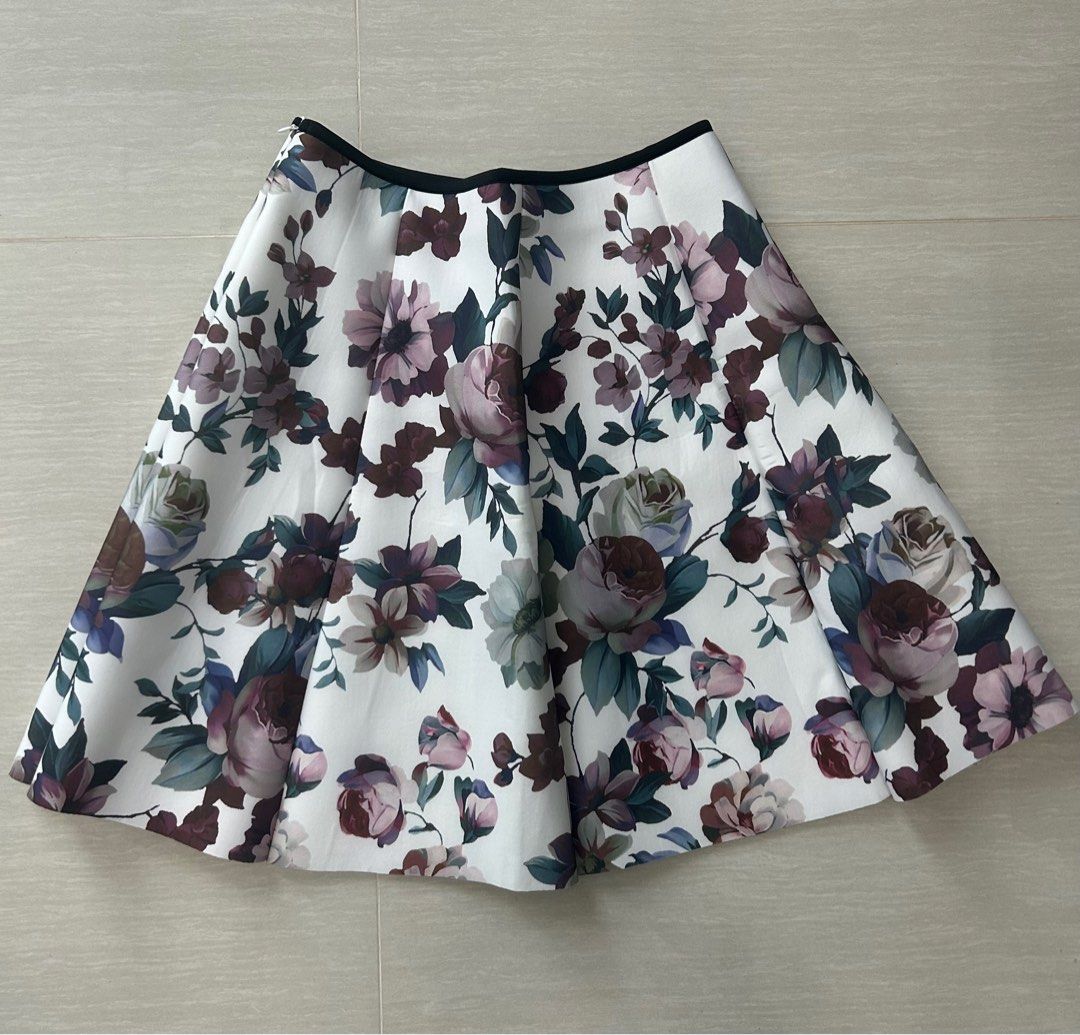 Floral neoprene skirt online