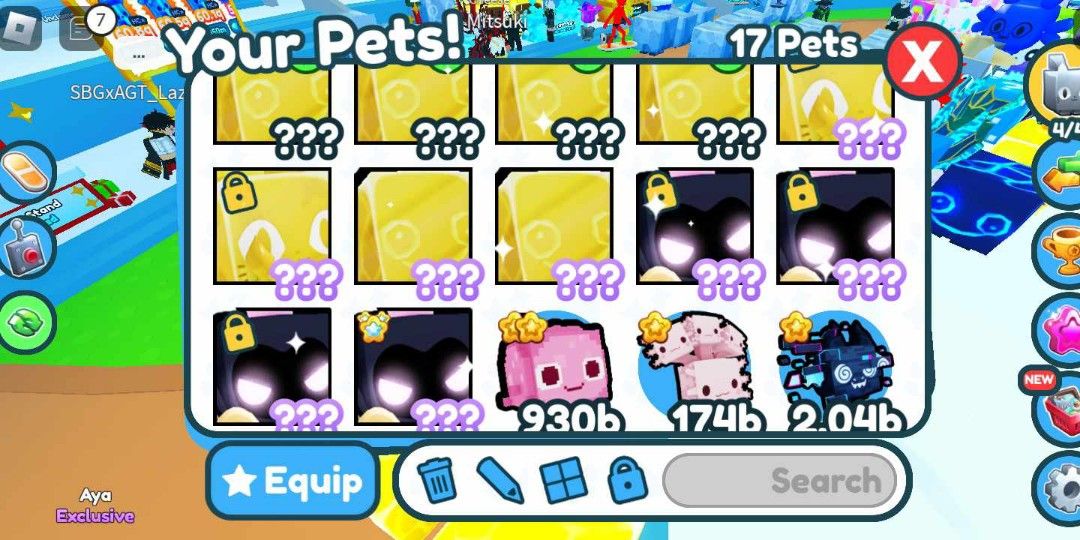 FORSALEE HUGE IN PET SIM X - transferred (READ DESCRIPTION) (Category: In-Game Products) located in Manila. Submitted by robloxstuffsseller (Listing ID 1255346916, Image 1). Description: message me so see the avail stocks and prices.