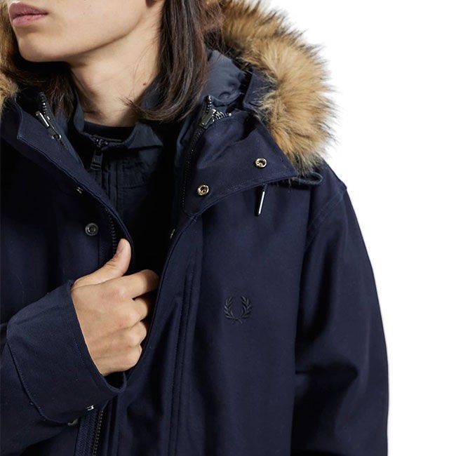 Fred perry top fishtail parka black