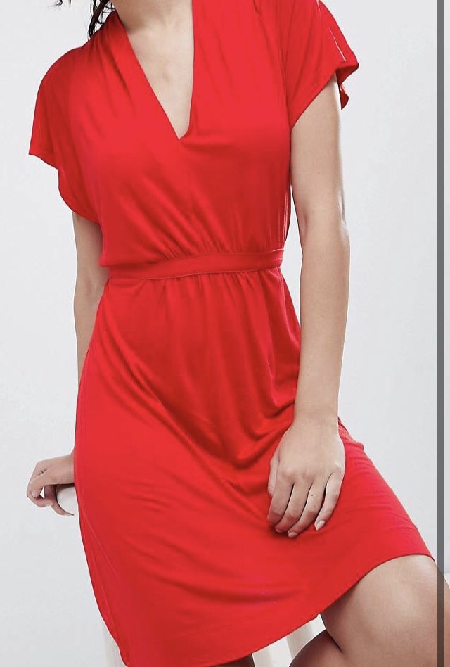 French connection red wrap dress shop