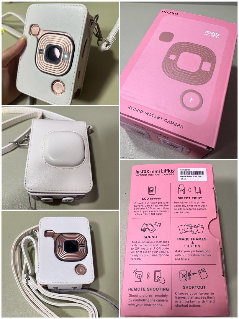 Instax mini LiPlay - Blush Gold with 20 Shot Pack