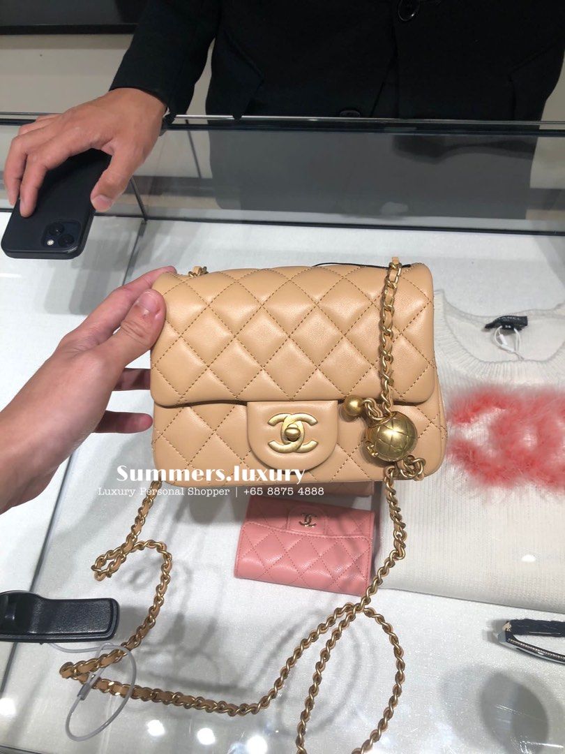 🚫FULL AMT🚫 23K Chanel Classic Pearl Crush Mini Square Flap Bag