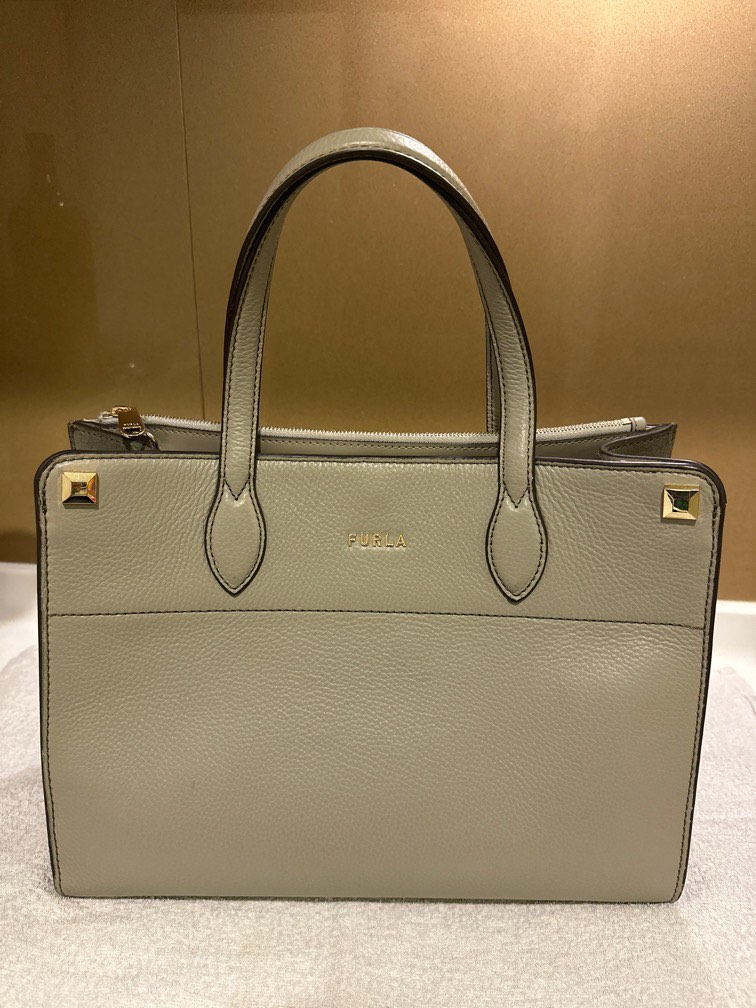 Furla grey cheap tote