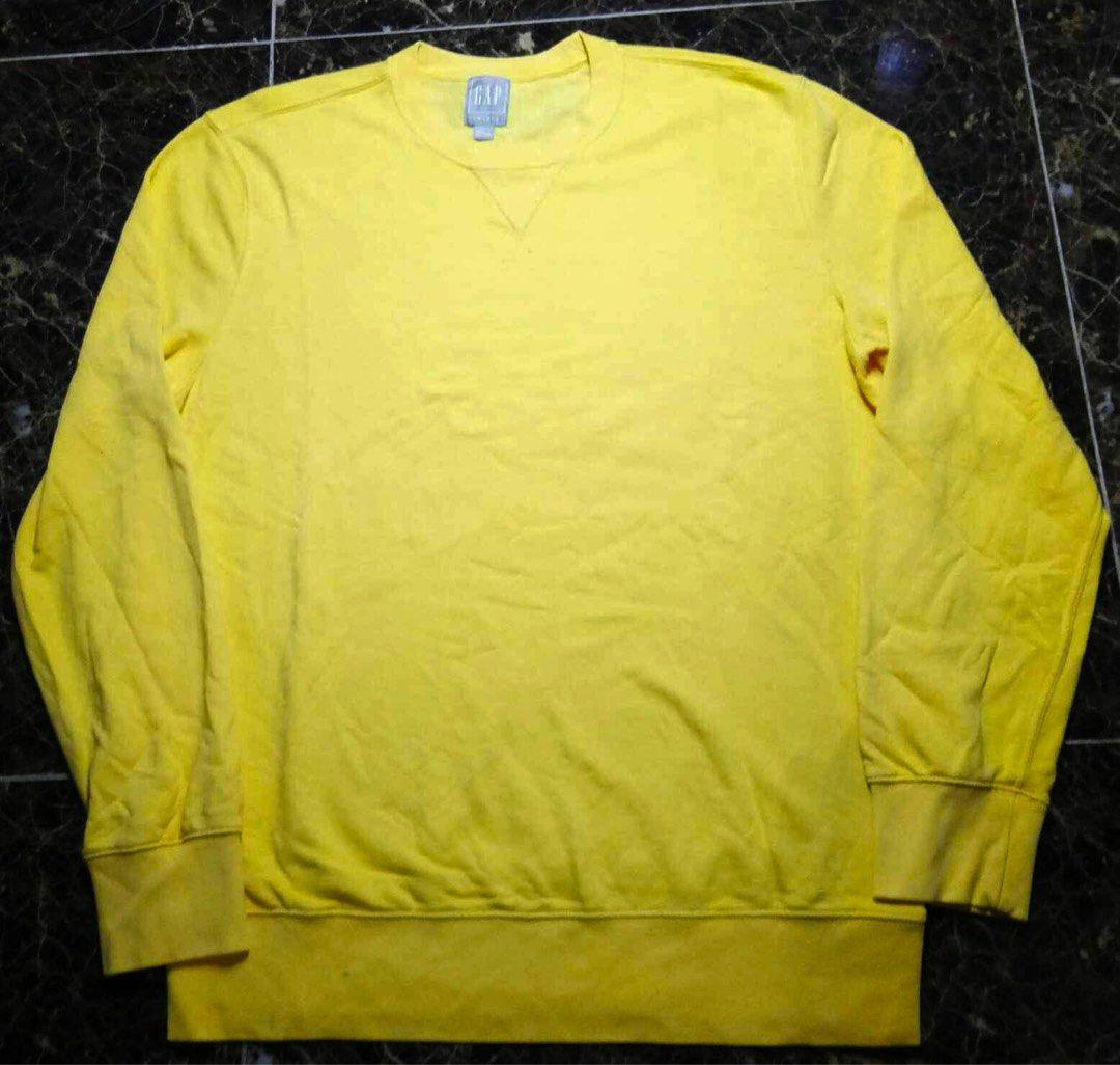 GAP PLAIN YELLOW PULLOVER SWEATSHIRT SAIZ L