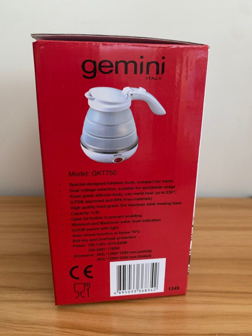 Gemini travel kettle top