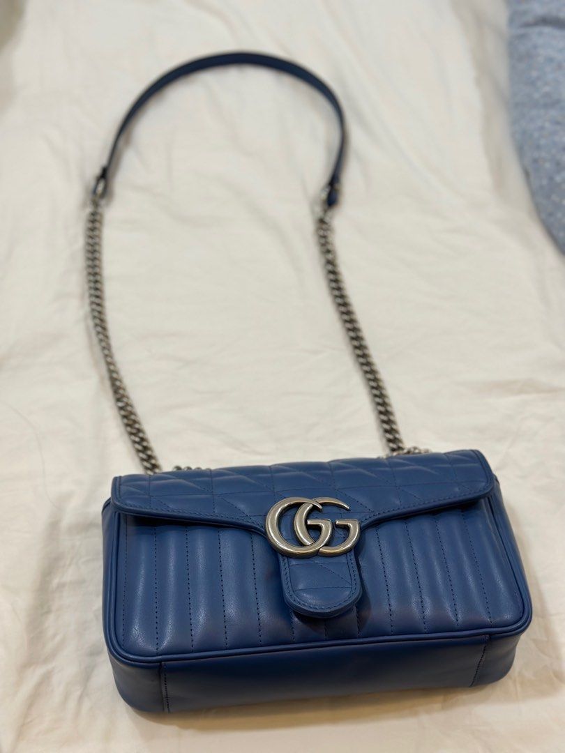 Gg marmont small top matelassé top handle bag