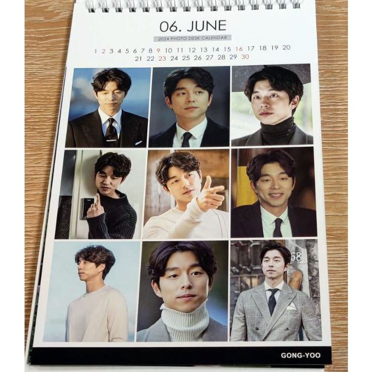 Gong Yoo 2024 Photo Desk Calendar+ Sticker Squid Game 2 Trunk Kpop