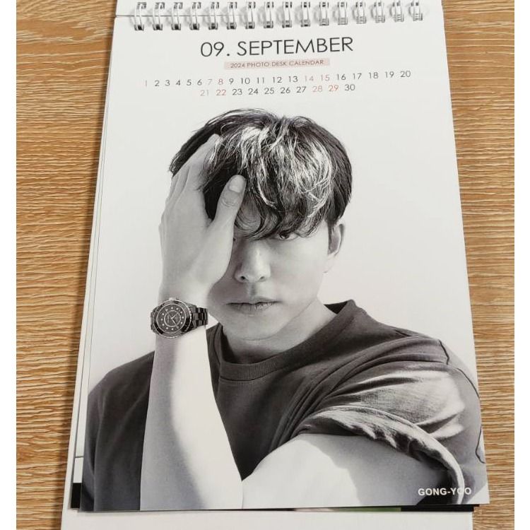 Gong Yoo 2024 Photo Desk Calendar+ Sticker Squid Game 2 Trunk Kpop