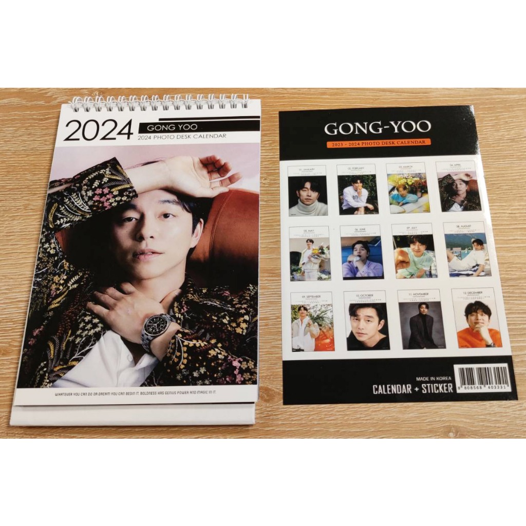 Gong Yoo 2024 Photo Desk Calendar+ Sticker Squid Game 2 Trunk Kpop