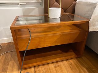 2x Gudang solid teak Bedside tables bed